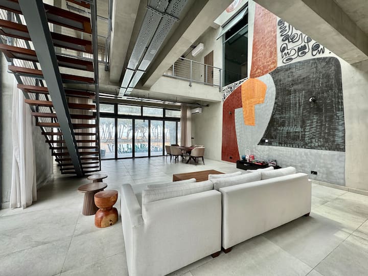 Double-height living room